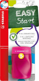 Stabilo easysharpener - temperamatite ergonomico 3 in 1 - per mancini - rosa - adatto a tutte le matite