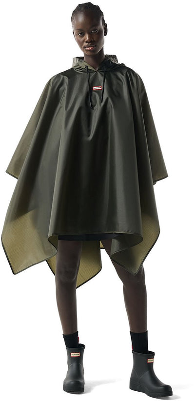 Hunter - poncho unisex ripiegabile kambaba verde - taglia uno