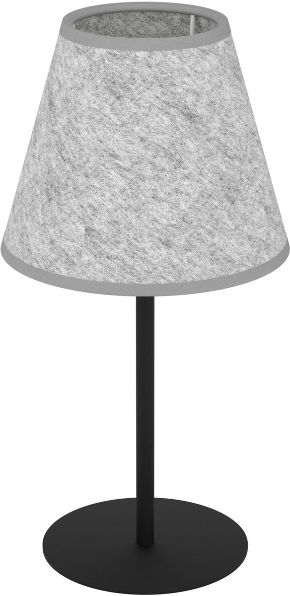 Eglo alsager tafellamp - e27 - 39,5 cm - zwart grijs - vilt staal