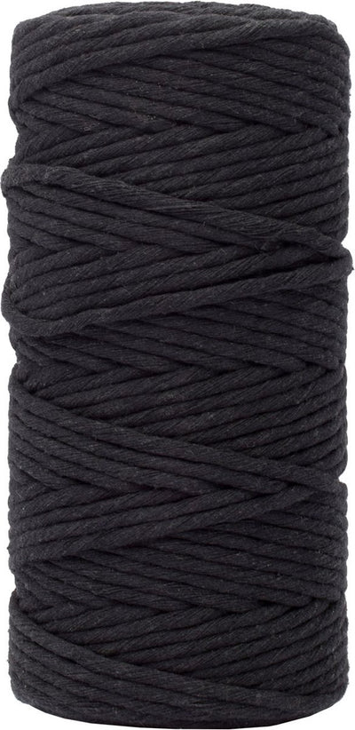Vaessen creative macrame touw - zwart - 3mmx100m