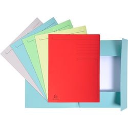 Carpeta 3 solapas exacompta a4 colores surtido