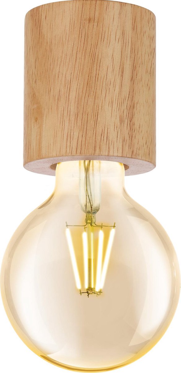 Eglo turialdo - lampada da soffitto - E27 - ø 7 cm - marrone - legno FSC