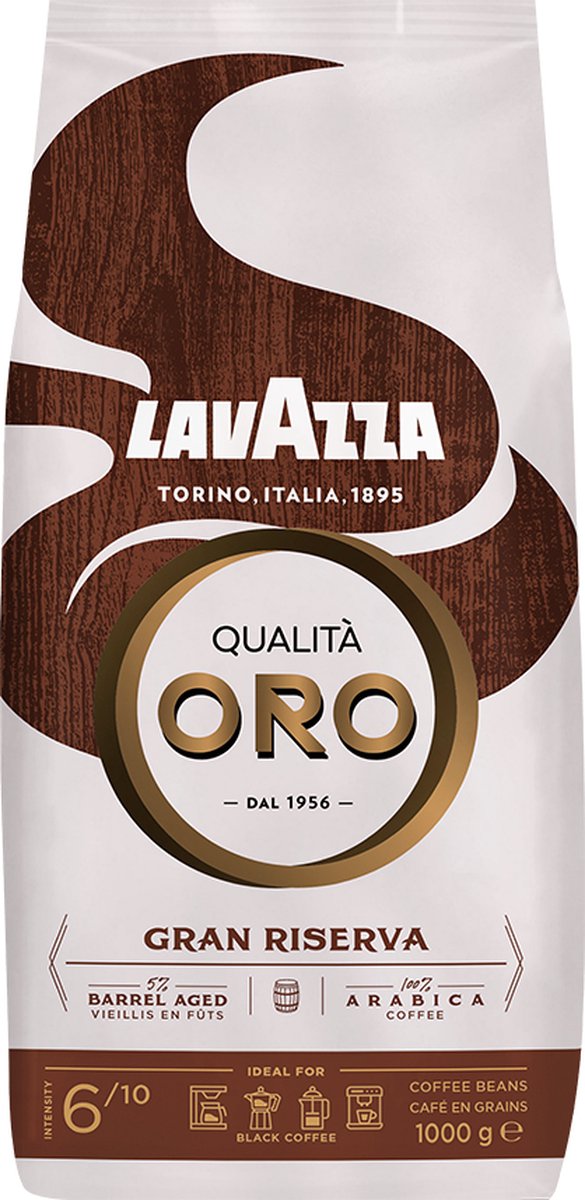Caffè Lavazza oro gran riserva in grani - caffè 100% arabica in grani - intensità 6 10 - 1 kg
