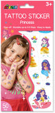 Pegatinas de tatuajes Avenir - princesa - 50 piezas - duran de 3 a 5 días - 3 años