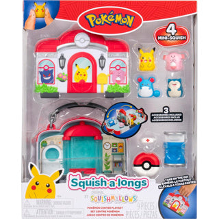 Squish-a-long Jazwares - set da gioco medio (centro Pokemon)