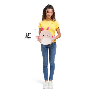 Squishmallows Jazwares - peluche mediano (moritz - polilla del melocotón claro) - peluche de 30 cm