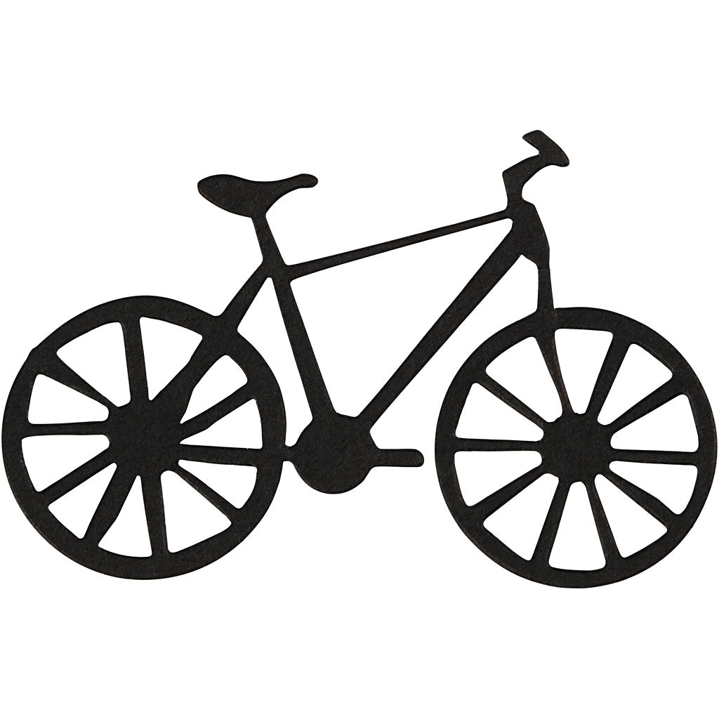 Etiqueta de empresa Creativ, bicicleta, medidas 77x48 mm, negro, 10 piezas 1 caja