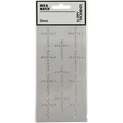 Strass Creative Company, misura 35x25 mm, argento, 11 pezzi, 1 scatola