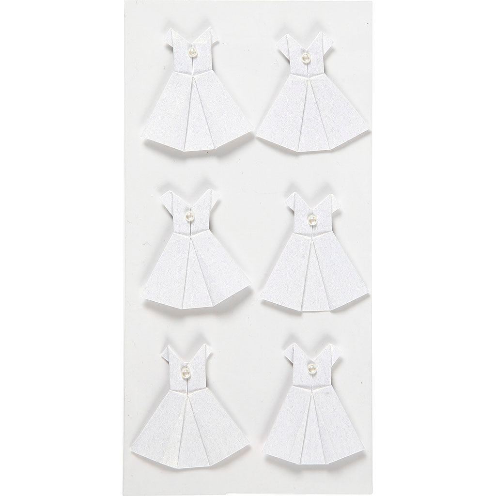 Adesivi aziendali Creativ, vestito, misura 35x31 mm, bianco, 6 pezzi 1 scatola