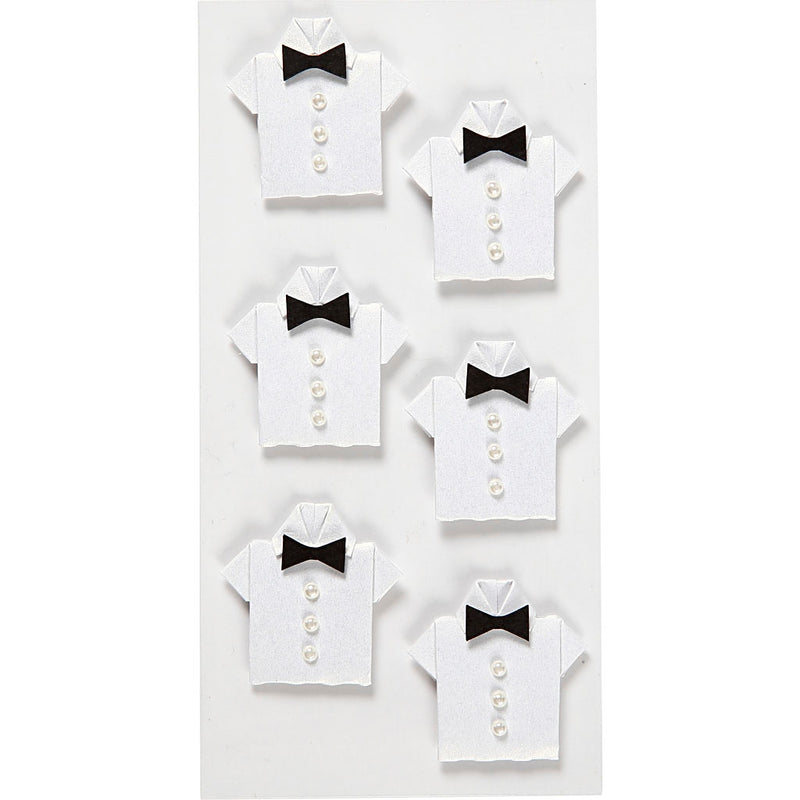 Pegatinas de empresa Creativ, camiseta, medidas 33x35 mm, blanco, 6 piezas 1 caja