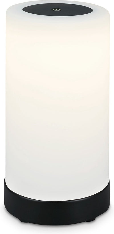 Briloner - lama - lampada da tavolo led a batteria - dimmerabile - lampada da tavolo led in vetro - wireless - funzione touch - 3.300k - bianco caldo - nero - 245x125 mm (hxp)