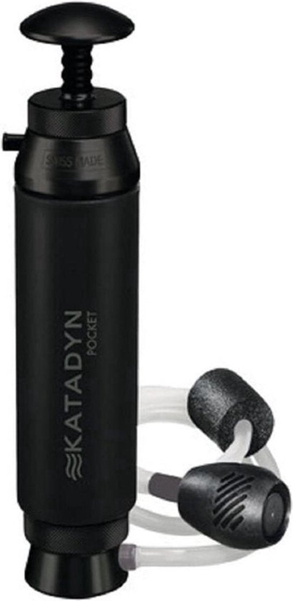 Linea tattica Katadyn filtro dell'acqua tascabile - filtro dell'acqua portatile - per campeggio, sopravvivenza avventure all'aria aperta - sistema di filtraggio dell'acqua - filtro dell'acqua potabile - filtrazione profonda - nero