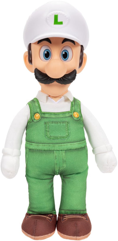 Jakks Super Mario Galaxy Movie - Figura de peluche Posable Fire Luigi de 38 cm