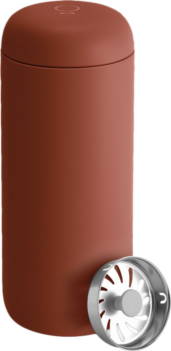Fellow tazza termica carter move + paraspruzzi terra di Siena, 475 ml