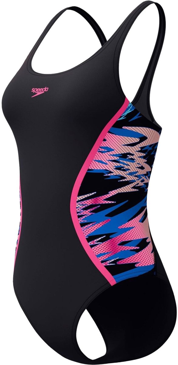 Speedo hyperboom muscleback Bañador deportivo de 1 pieza para mujer - negro rosa