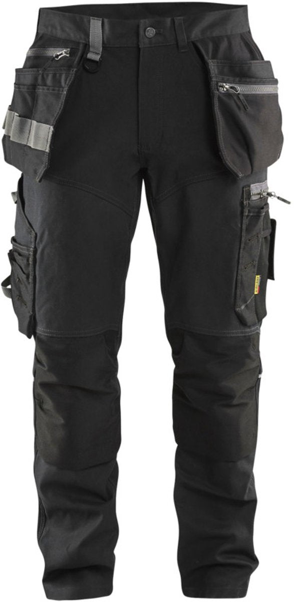 Pantaloni da lavoro Blåkläder blaklader con pannelli elasticizzati e tasche per chiodi 1599-1860 - nero - c50