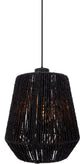 Eglo persley hanglamp - e27 - ø 22 cm - zwart - papier