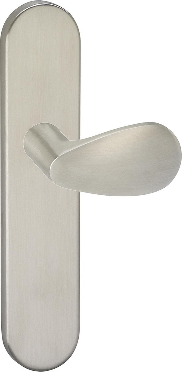 Impresso deurkruk - derby - voor binnen - ovaal - deurschild - rvs - 2 stuks