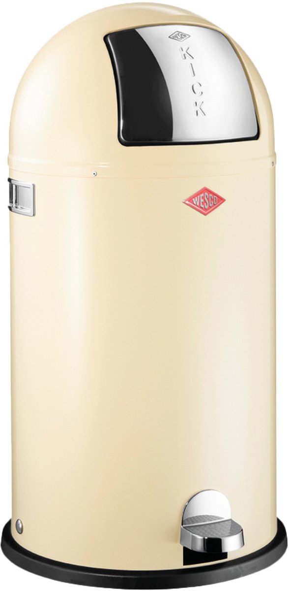 Pattumiera Wesco Kickboy | pattumiera a pedale | 40 litri | metallo - mandorla | cestino per rifiuti - prodotto in Germania