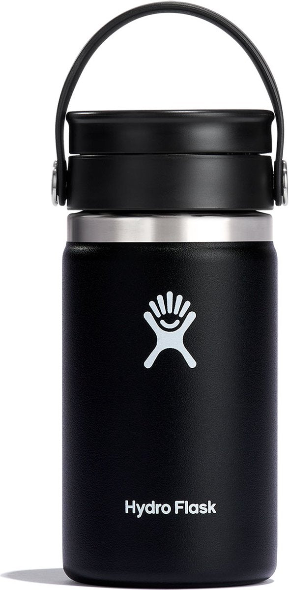 Taza de café con tapa para sorber Hydro Flask Wide Flex (354 ml) - negro