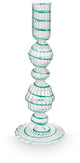 Pip studio - candelabro - accesorios para el hogar - candelabro azul claro - remolino de vidrio - 22cm