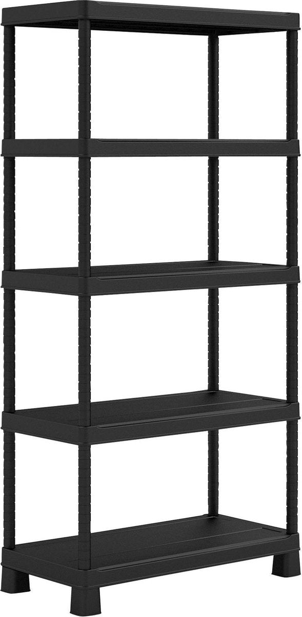 Scaffale in plastica Keter extra largo - scaffale portaoggetti - 90x45x182 cm - nero