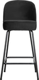 Silla de bar Woood vogue - terciopelo - negro - 89x50x55