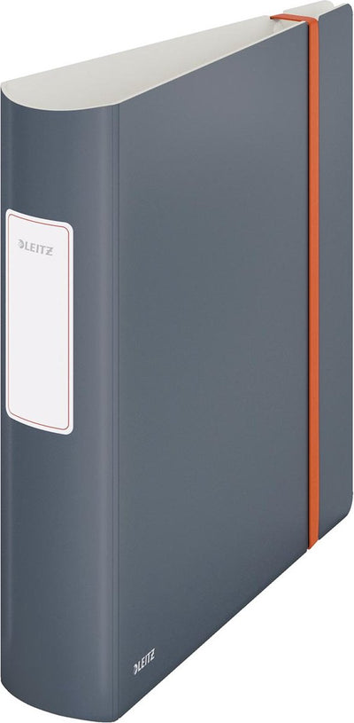 Raccoglitore Leitz 180° active in pp accogliente con etichetta sul dorso - A4 a 2 anelli - larghezza dorso di 82 mm - grigio velluto