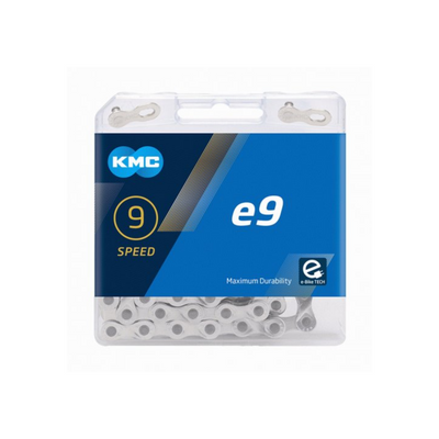 KMC E9 Silver Bicycle Chain 1 2x11 128 - 122 Collegamenti