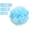 Pompon di carta Creative Company, d 20+24+30 cm, 16 g, azzurro, 3 pezzi 1 scatola