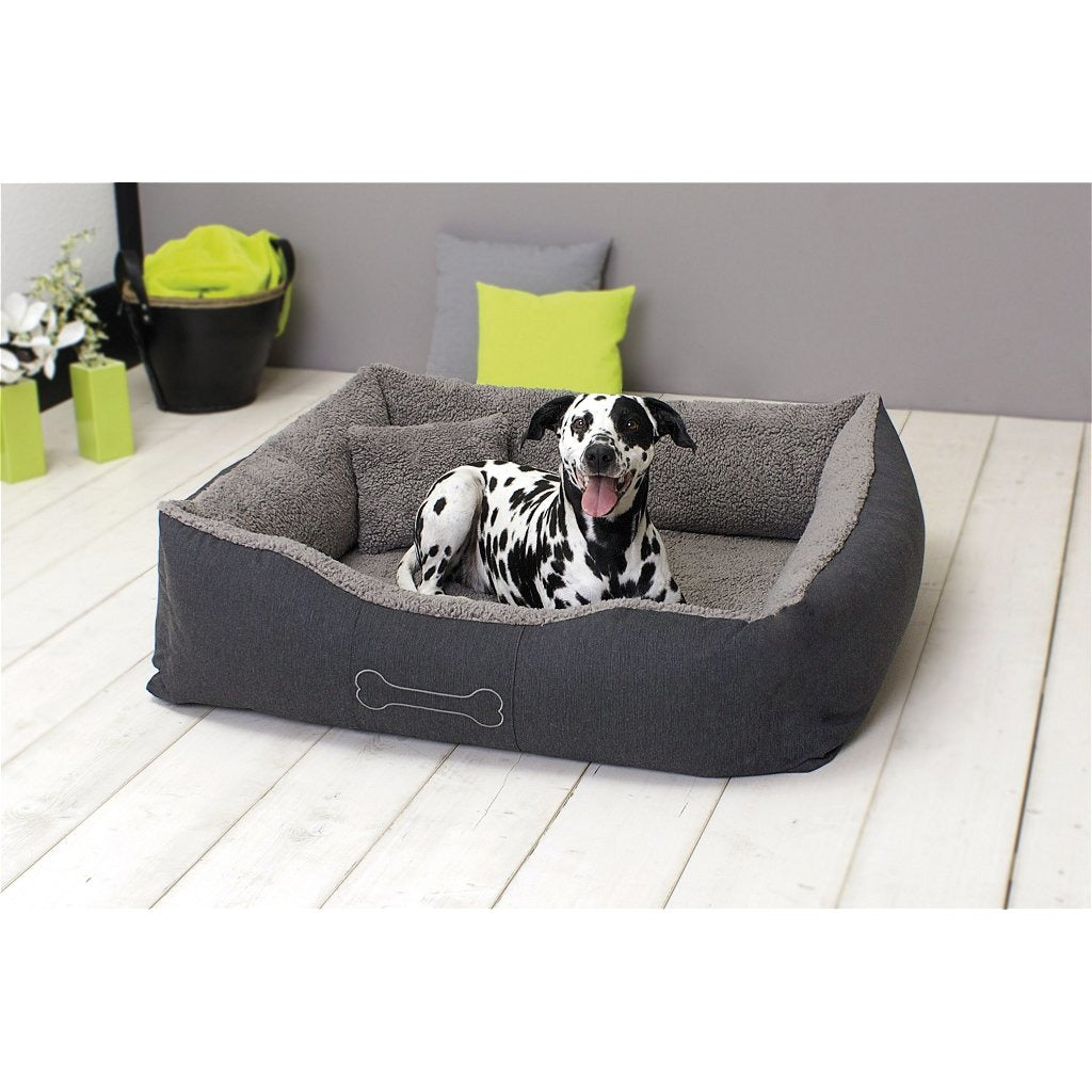 Sun Garden Sun Garden Luxury Dog Bed Lucky + Cushion 80x70x20cm Gray