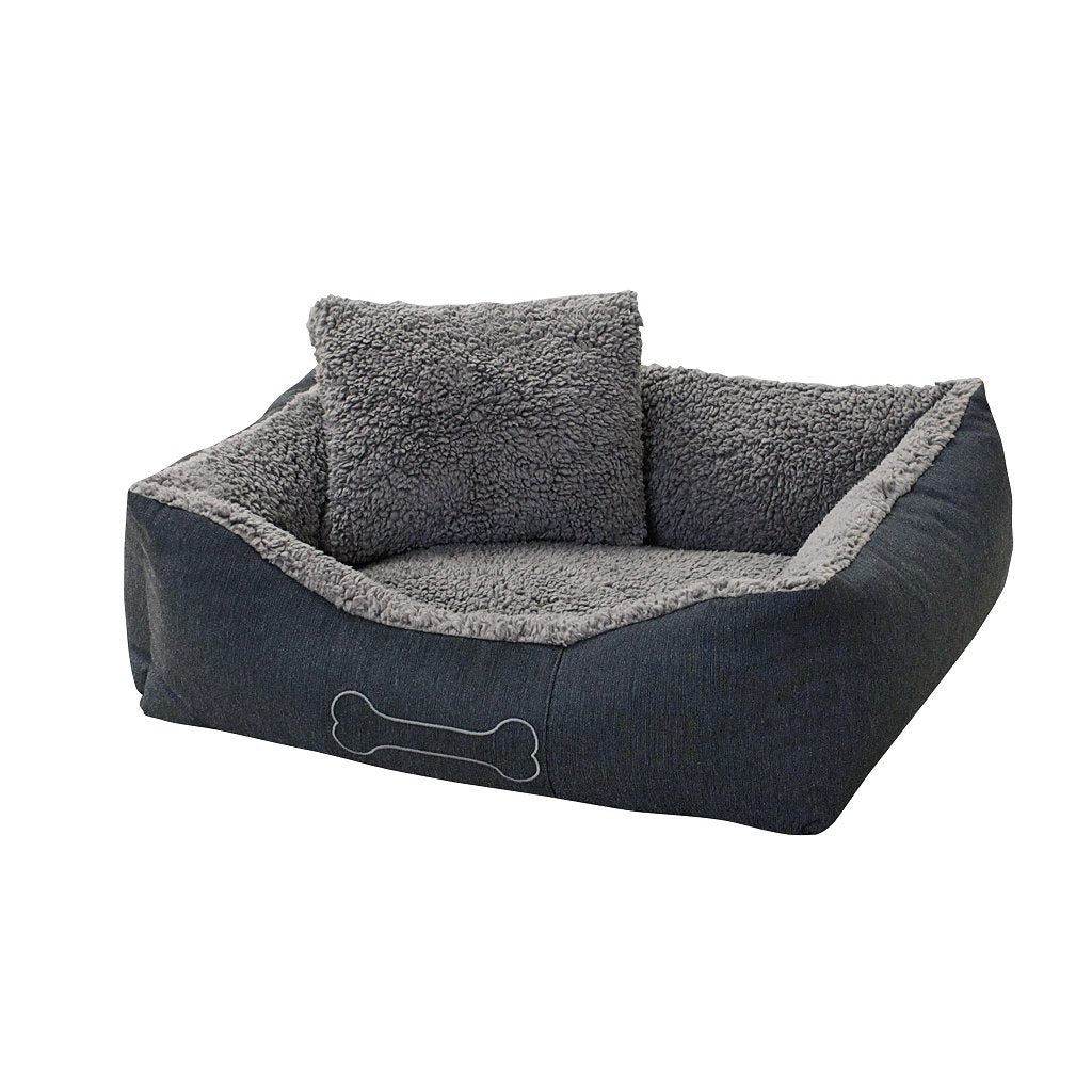 Sun Garden Sun Garden Luxury Dog Bed Lucky + Cushion 80x70x20cm Gray