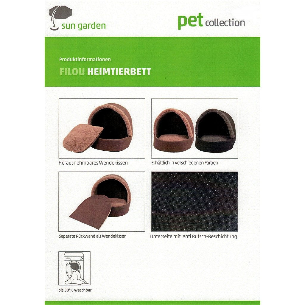 Sun Garden Sun Garden Filou Filou Luxury Perro y cama de gato 42x45x41cm gris
