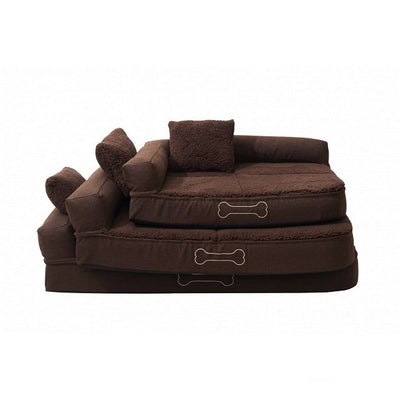 Giardino Sun Garden Pallina cuscino per cani ortopedici 80x60x25 cm marrone