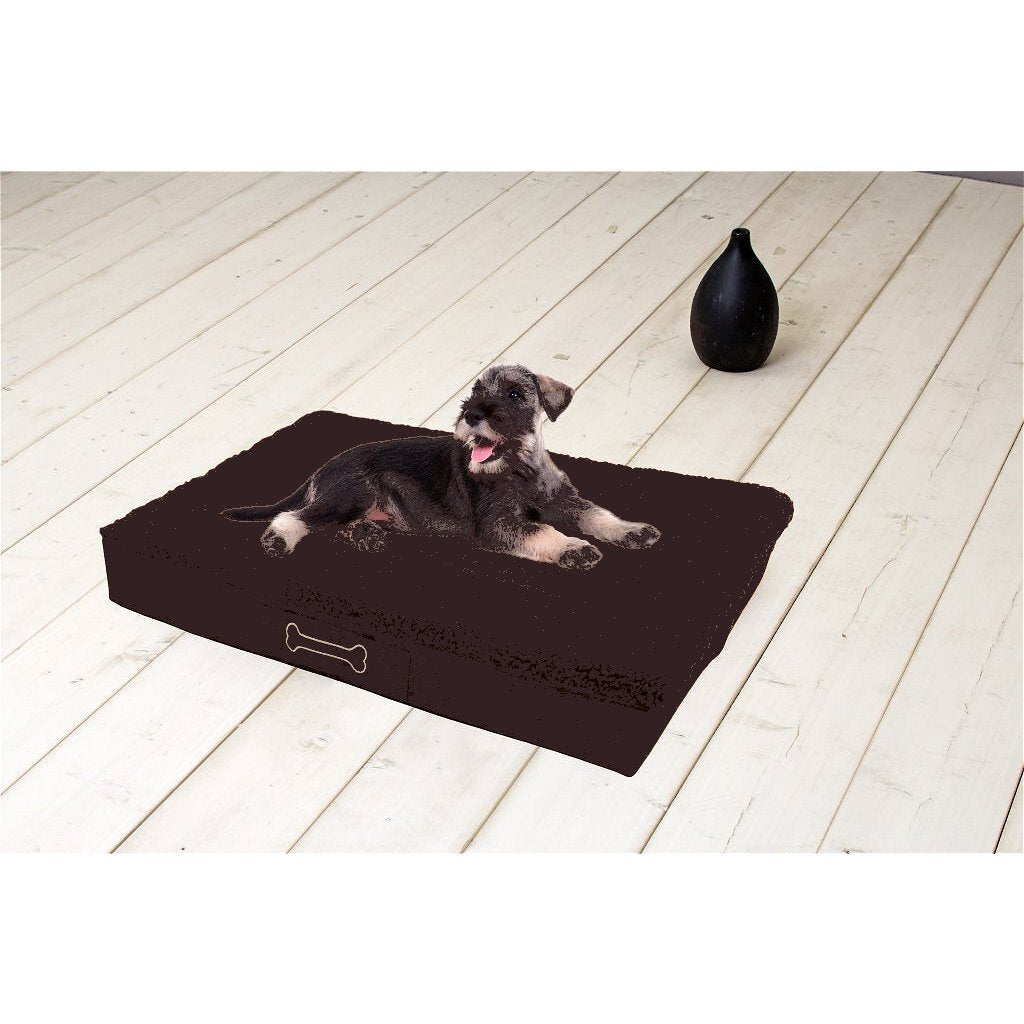 Giardino del giardino Buddy Buddy Cuscino per cani ortopedici 72x50x8 cm marrone scuro