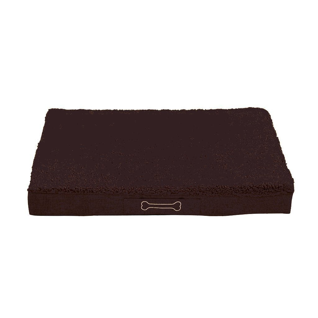 Giardino del giardino Buddy Buddy Cuscino per cani ortopedici 72x50x8 cm marrone scuro