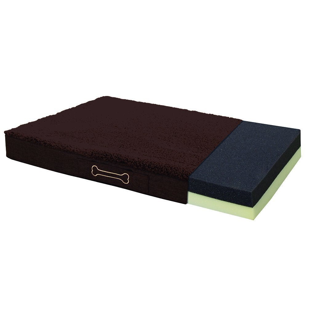 Giardino del giardino Buddy Buddy Cuscino per cani ortopedici 72x50x8 cm marrone scuro