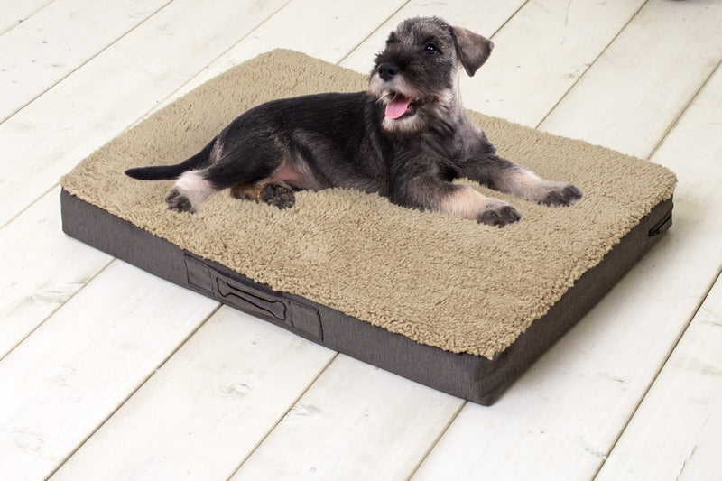 Sun Garden Sun Garden Buddy Orthopedic Dog Cushion 72x50x8cm beige donkerbuin