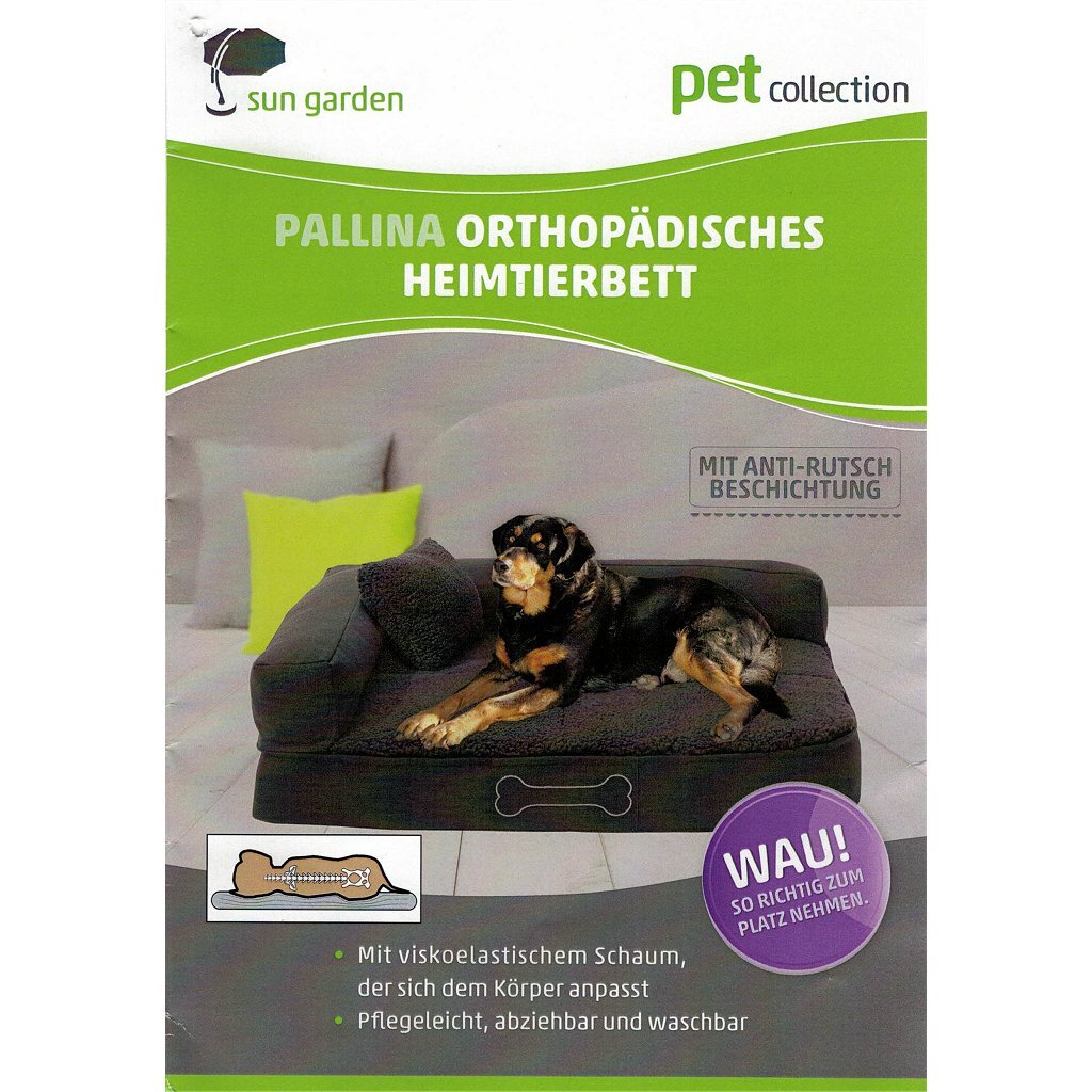 Sun Garden Sun Garden Pallina Pallina Ortopedic Perro Cushion 100x80x27 CM Barrera marrón