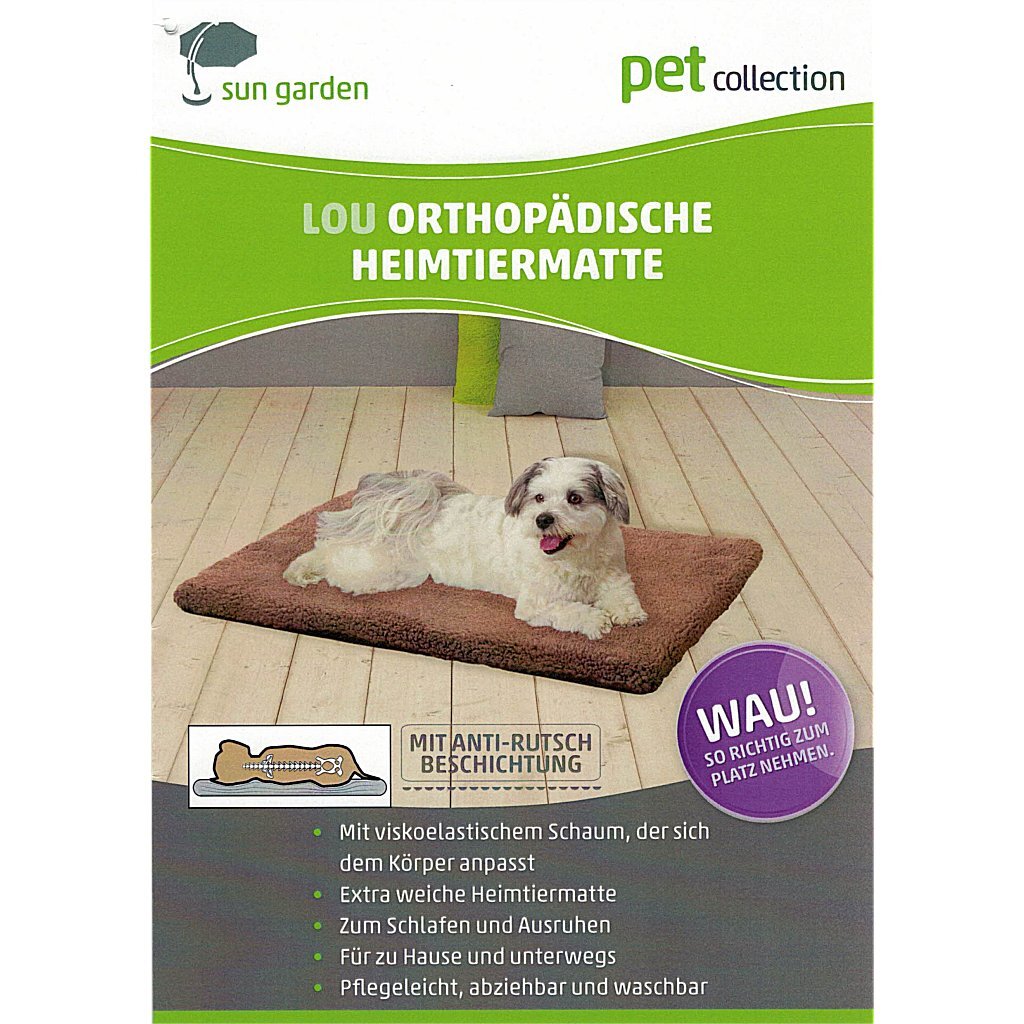 Sun Garden Sun Garden Lou Lou Orthopedic Dog Cushion 60x40x5 cm antracita