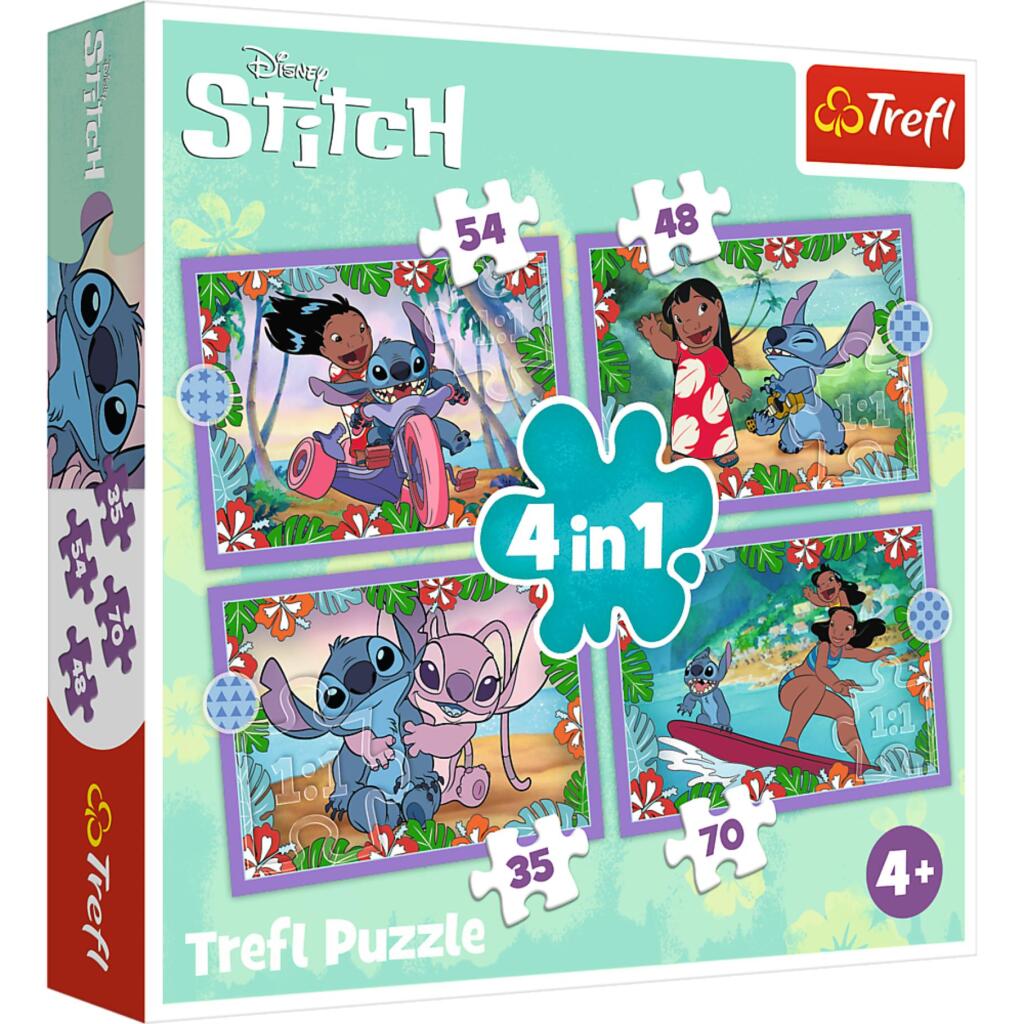 Trefl Trefl Stitch 4in1 Puzzle 35-70 piezas