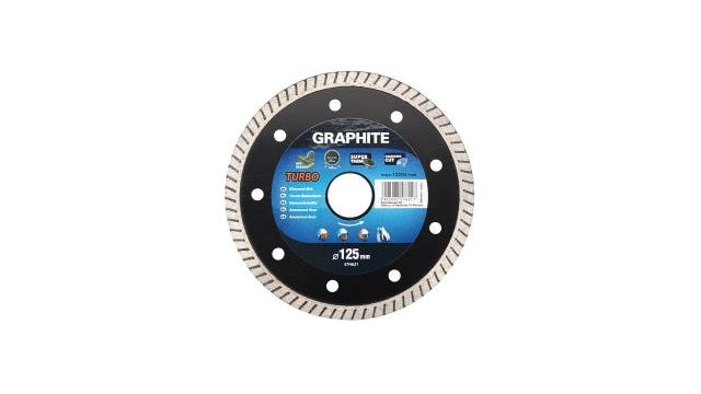Graphite Graphite Diamond Disc 125x22x6.0x1.4 mm turbo súper delgado MPA EN13236