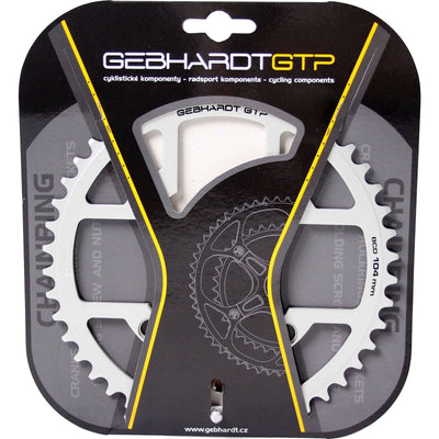 Gebhardt Chainring 46 Tands silver, Shimano, 4 holes, ATB Triple