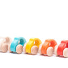Bajo houten kever auto groen. 7x5x5 cm.