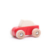 Bajo houten pullback auto rood. 8,7x5,7x