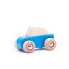 Bajo carrozza pullback in legno blu. 8,7x5,7