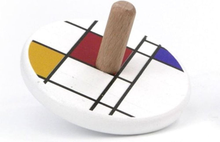 Trottola in legno Bajo Mondrian. 7x7x5,7 cm. 3
