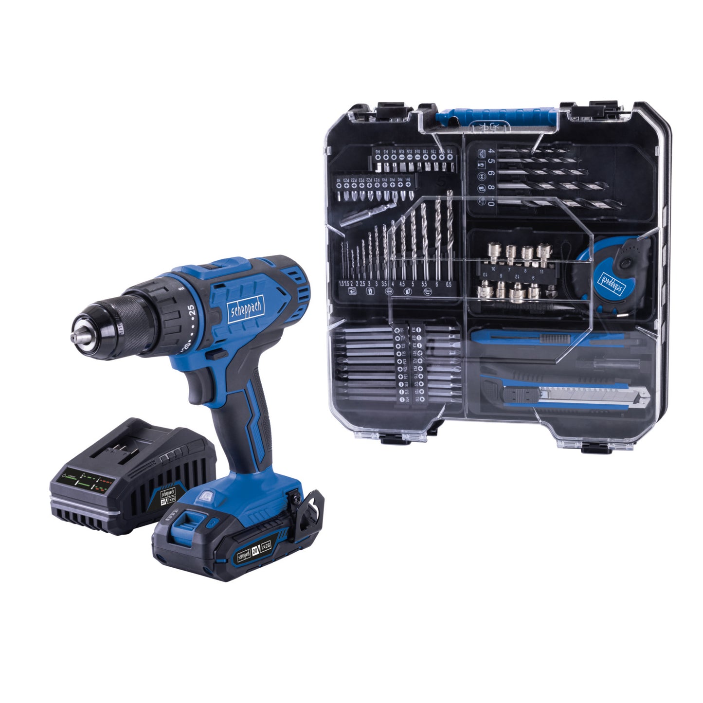Set trapano a batteria Scheppach 20v c-dtb74 1-x (con batteria) - 5909315900