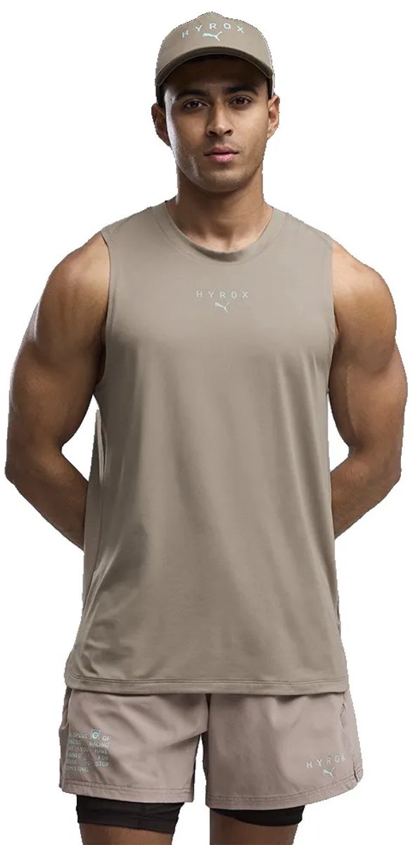 T-shirt senza maniche Puma x hyrox cloudspun grigia xl uomo
