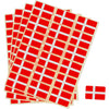 Bandera de empresa Creativ, tamaño 15x22 mm, 72 piezas 1 caja, Dinamarca